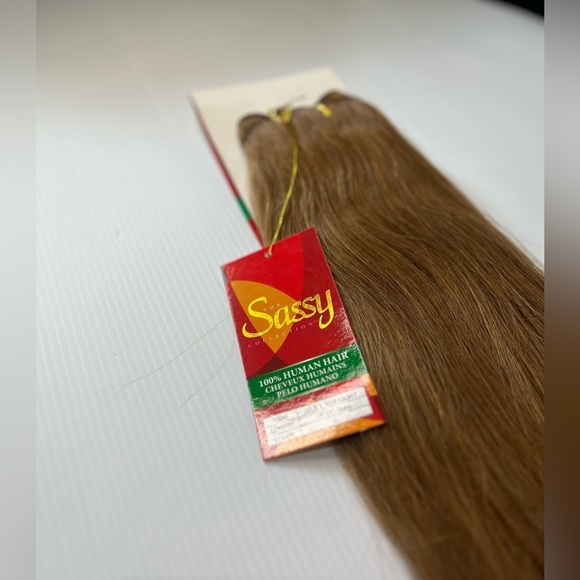 Straight  Human hair Natural light Brown 18 In Extension Weft #6 Light B… - Picture 3 of 8